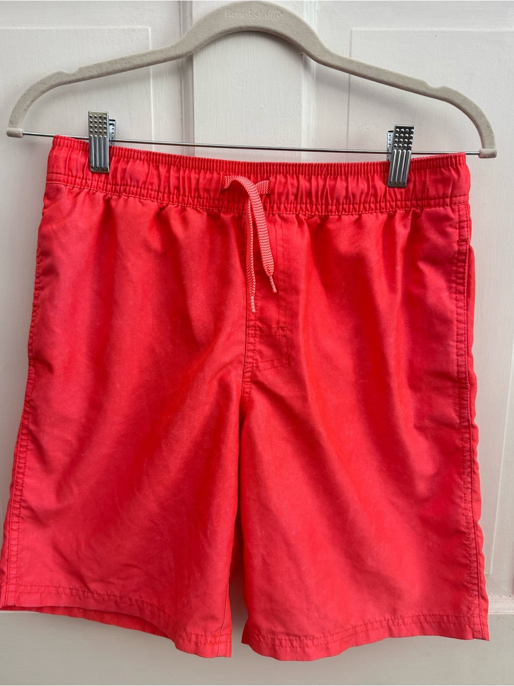 Cat & Jack Boy’s Orange Swim Suit Boxer Trunks with Elastic Drawstring Pockets